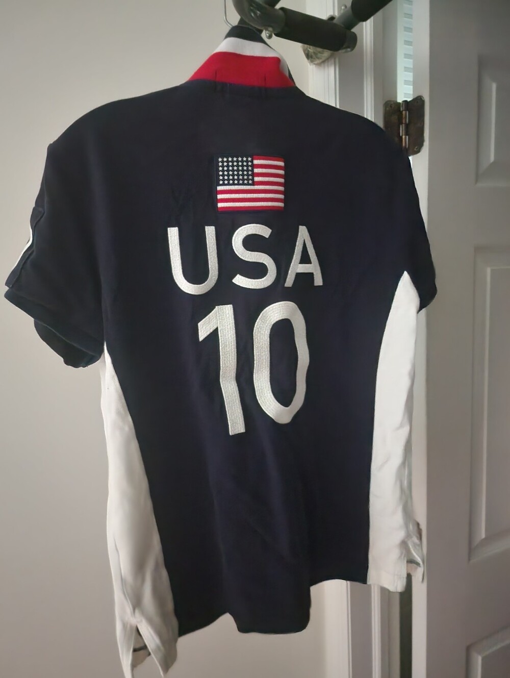 Ralph Lauren Navy and White USA Polo Shirt. Unisex. - Picture 4 of 10